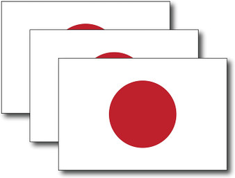 Japan Flag Sticker (3 Pack)