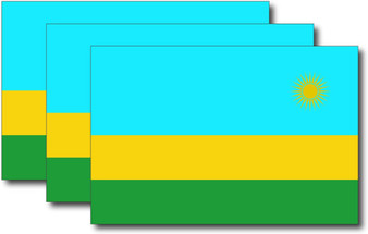 Rwanda Flag Sticker (3 Pack)