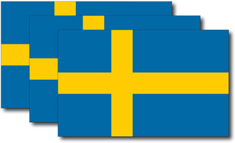 Sweden Flag Sticker (3 Pack)