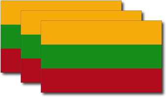 Lithuania Flag Sticker (3 Pack)