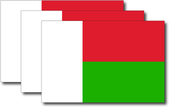 Madagascar Flag Sticker (3 Pack)