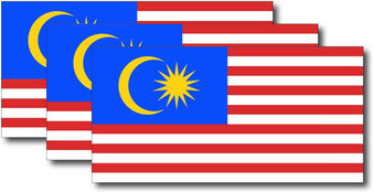 Malaysia Flag Sticker (3 Pack)