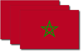 Morocco Flag Sticker (3 Pack)