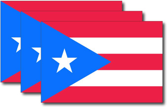 Puerto Rico Flag Sticker (3 Pack)
