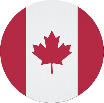 Canada Flag 7.5" Circular Mouse Pad