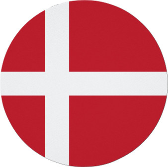 Denmark Flag 7.5" Circular Mouse Pad