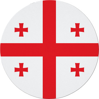 Georgia Flag 7.5" Circular Mouse Pad