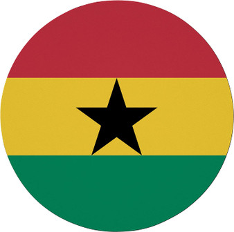 Ghana Flag 7.5" Circular Mouse Pad