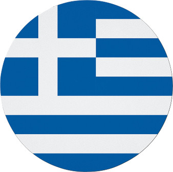 Greece Flag 7.5" Circular Mouse Pad