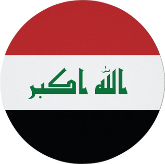 Iraq Flag 7.5" Circular Mouse Pad