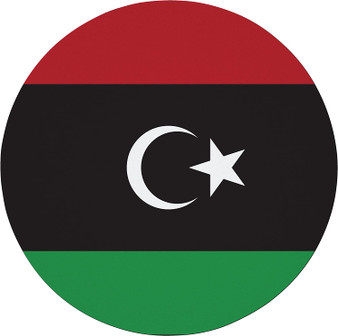 Libya Flag 7.5" Circular Mouse Pad