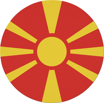Macedonia Flag 7.5" Circular Mouse Pad