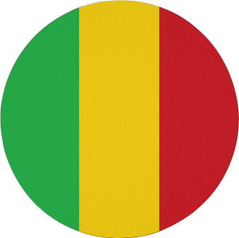 Mali Flag 7.5" Circular Mouse Pad