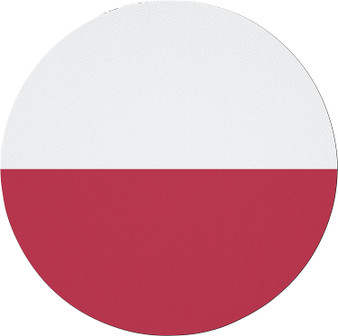 Poland Flag 7.5" Circular Mouse Pad