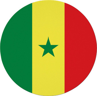 Senegal Flag 7.5" Circular Mouse Pad