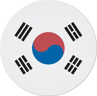 South Korea Flag 7.5" Circular Mouse Pad