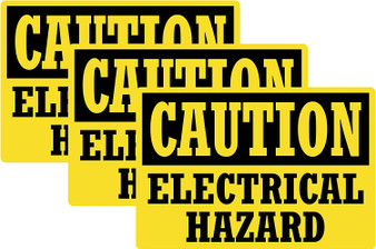 Caution Electrical Hazard Bumper Sticker