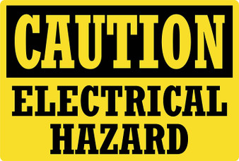 Caution Electrical Hazard Magnetic Sign