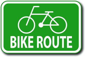 Bike Route Magnetic Sign