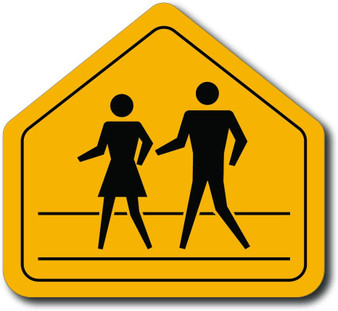 Couple Crosswalk Magnetic Sign