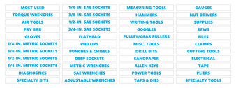 Toolbox Organizational Magnetic Labels Advanced Set Cyan Inverted