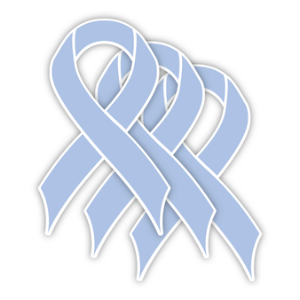 Prostate Cancer (Light Blue) - 3 Pack Stickers