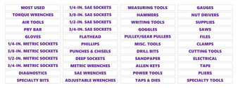 Toolbox Organizational Magnetic Labels Advanced Set Purple Inverted