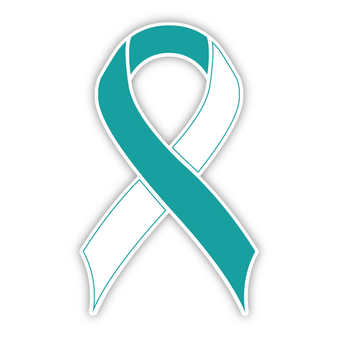 Cervical Cancer (Teal/White) Magnet - Qty 1