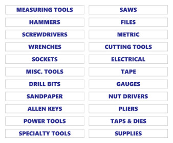 Blue Inverted Tool Box Label Organizational Magnets By DCM Solutions