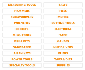 Orange Inverted Tool Box Label Organizational Magnets By DCM Solutions