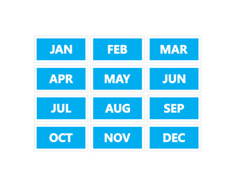 Cyan Calendar Month Magnets For Whiteboards By DCM Solutions