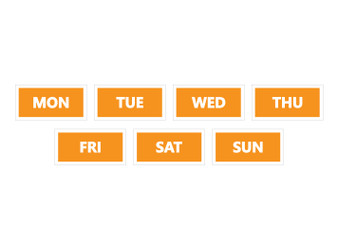 Orange Days of The Week Calendar Magnets For Whiteboard By DCM Solutions