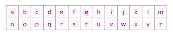 Pink Inverted Lower Case