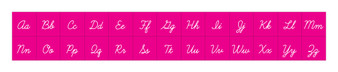 Pink Cursive Alphabet Letters (Upper and Lower Case)