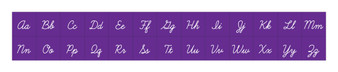 Purple Cursive Alphabet Letters (Upper and Lower Case)