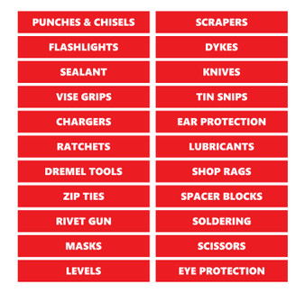 Red Supplemental Tool Box Magnetic Labels by DCM Solutions Red Supplemental Tool Box Magnetic Labels by DCM Solutions