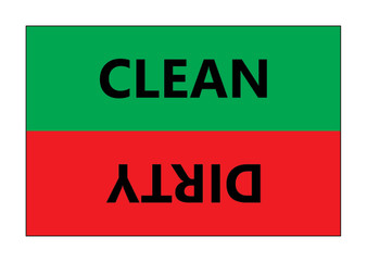 Clean Or Dirty Dishwasher Magnet Sign Green And Red By DCM Solutions