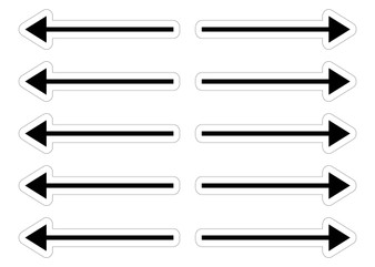 Black Magnetic Whiteboard Single Directional Arrow By DCM Solutions