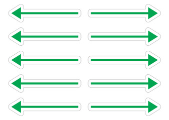 Green Magnetic Whiteboard Single Directional Arrow By DCM Solutions