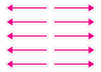 Pink Magnetic Whiteboard Single Directional Arrow By DCM Solutions