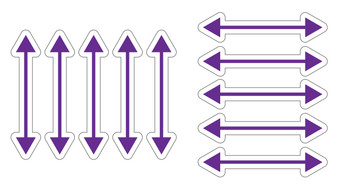 Purple Magnetic Whiteboard Single Directional Arrow By DCM Solutions