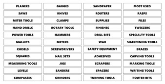 Black Inverted Toolbox Organizational Magnetic Labels Woodworking Set by DCM Solutions Black Inverted Toolbox Organizational Magnetic Labels Woodworking Set by DCM Solutions