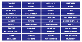 Blue Toolbox Organizational Magnetic Labels Woodworking Set by DCM Solutions Blue Toolbox Organizational Magnetic Labels Woodworking Set by DCM Solutions