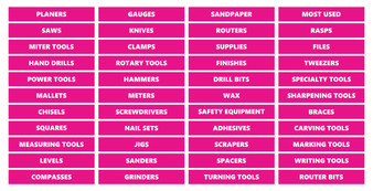 Pink Toolbox Organizational Magnetic Labels Woodworking Set by DCM Solutions Pink Toolbox Organizational Magnetic Labels Woodworking Set by DCM Solutions