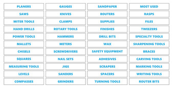 Cyan Inverted Toolbox Organizational Magnetic Labels Woodworking Set by DCM Solutions