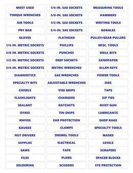 Blue Inverted Ultimate Rounded Tool Box Magnetic Labels By DCM Solutions Blue Inverted Ultimate Rounded Tool Box Magnetic Labels By DCM Solutions