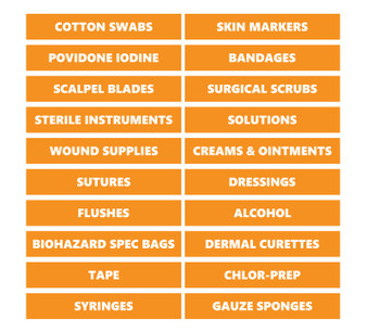 Orange Medical Supplies Magnetic Labels by DCM Solutions
