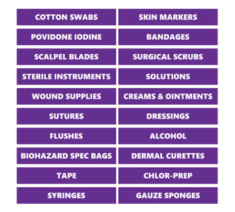 Purple Medical Supplies Magnetic Labels by DCM Solutions