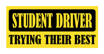 Trying Their Best Student Driver Bumper Magnet by DCM Solutions