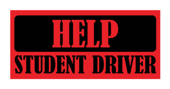 Help Student Driver Bumper Magnet by DCM Solutions